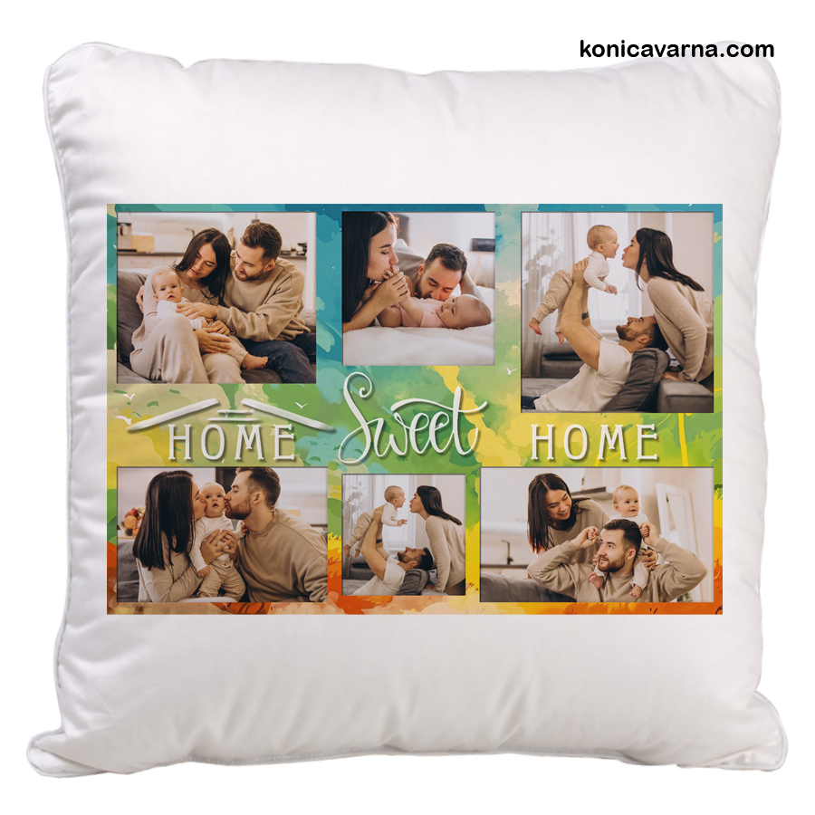 Възглавничка Home Sweet Home със снимки