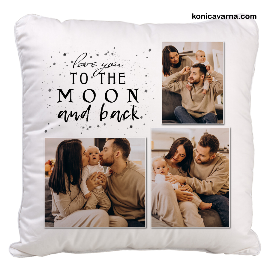 Възглавничка Love you to the moon and back