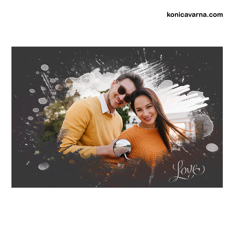 Картичка Валентинка Love със снимка