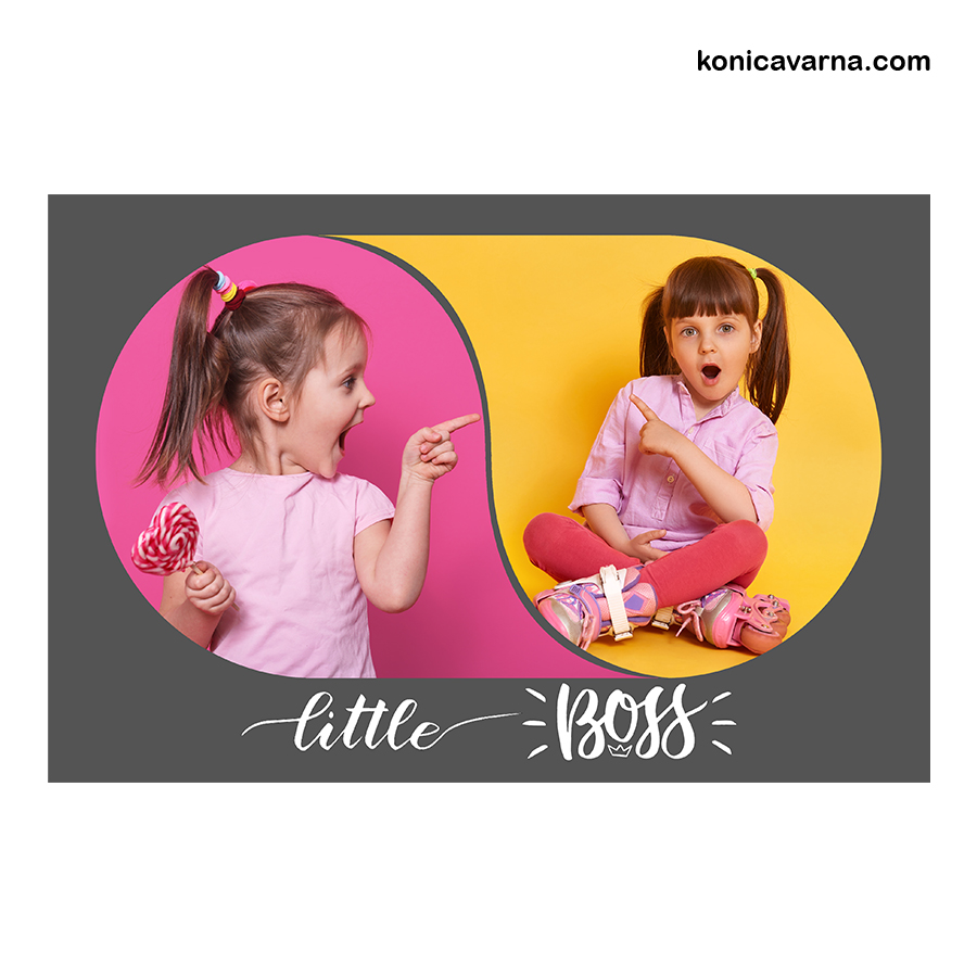 Картичка Little Boss със снимки