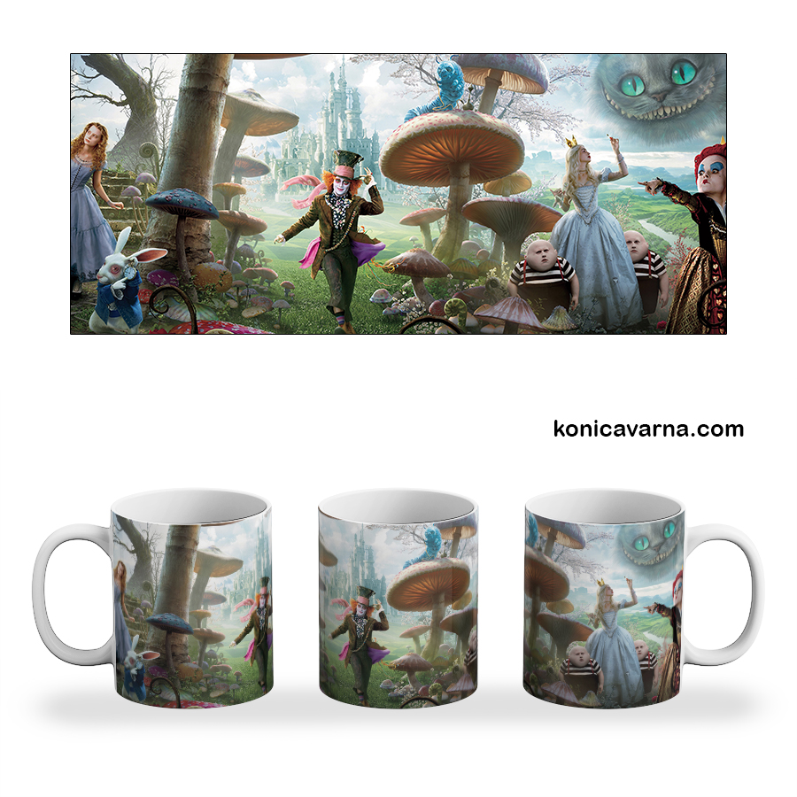 Чаша готов дизайн Аlice in wonderland