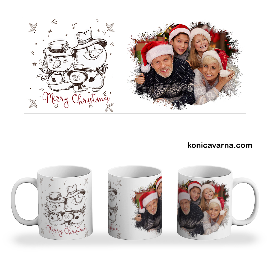 Чаша готов дизайн Снежковци Merry Chirstmas