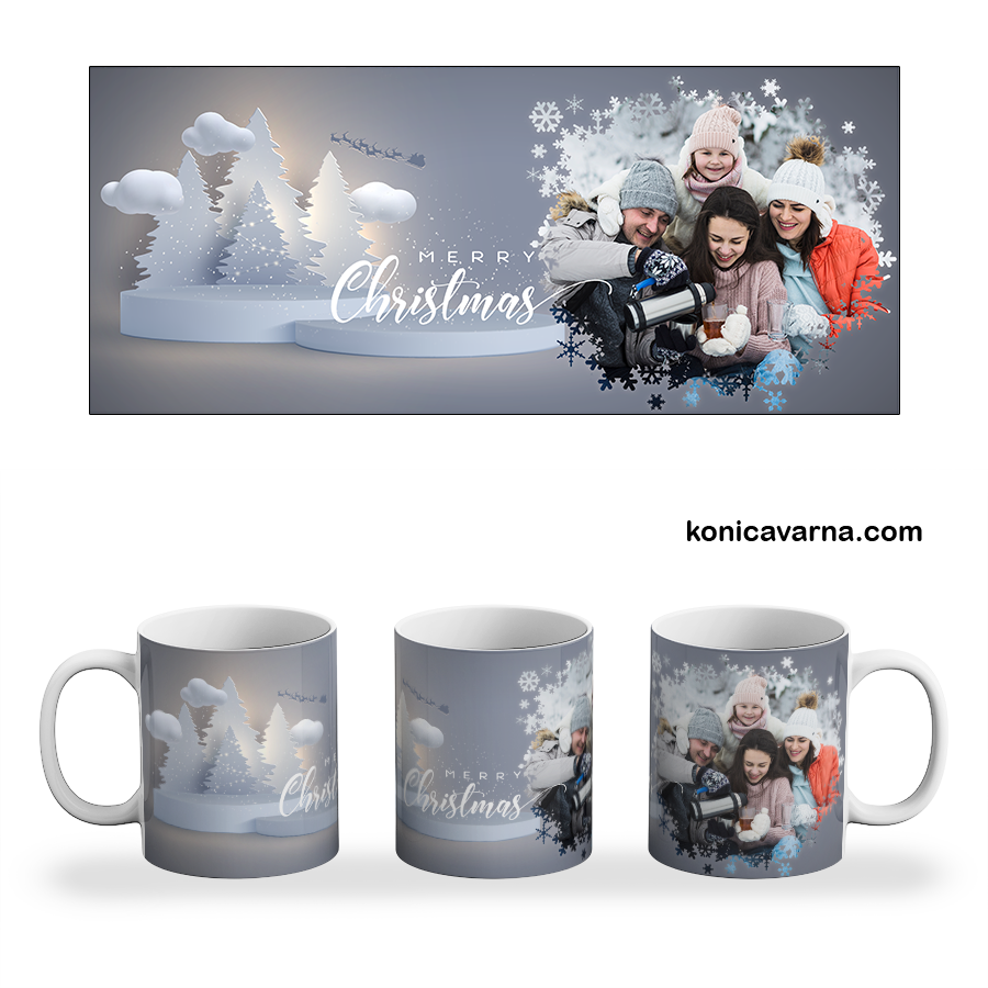 Чаша готов дизайн Merry Christmas със снимка