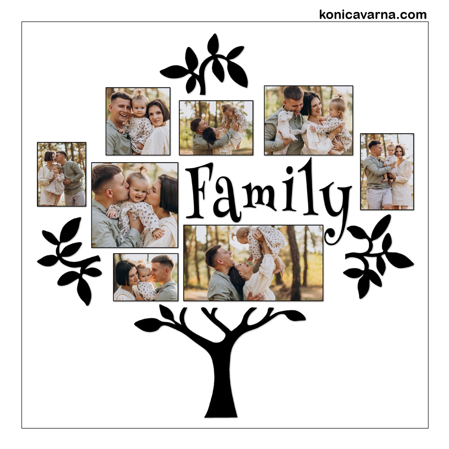 Колаж готов дизайн Family 30x30