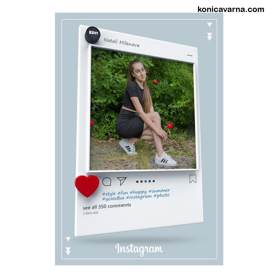 Картичка 3D Instagram 